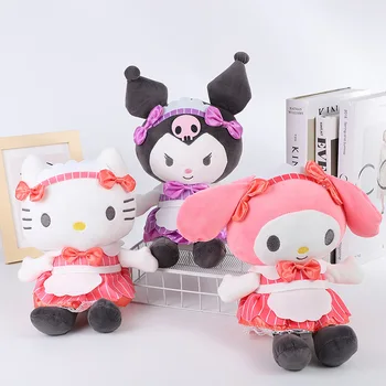 Naujas Sanrio Kawaii Anime Kuromi Mano Melodija Hello Kitty Pliušinis Žaislas Japonijos Lėlės Paveikslas Mielas Animacinių Filmų Žaislai Vaikams Gimtadienio Dovana