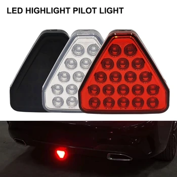 NAUJŲ Automobilių LED Stabdžio Lemputė 12V Raudonas Trikampis F1 Stiliaus Uodegos Šviesos Strobe Stovėjimo Įspėjamoji Lemputė Anti-susidūrimo Lempa Automobilių, Sunkvežimių RV