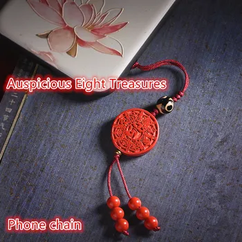 Originalus gyvsidabrio telefono grandinės Tibeto laimingas Budistų šeimos, žymeklį mobiliojo telefono virvelės maišelį pakabukas užsakymą kūrybos dovana