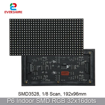 SMD3528 P6 RGB Full 192x96mm 32x16Pixels 1/8s vidaus Led Matrica Modulio Ekranas