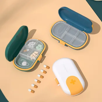 Tablečių Dėžutė Nešiojamas Mini Tabletes Narkotikų Namų Laikymo Dėžutė su Medicina Cutter Travel Weekly Didelės Talpos Vitaminų Tablečių Laikymo Dėžutė