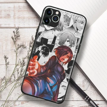 Touka Kirishima Tokijo Pabaisa Anime Minkštos TPU Stiklo Telefono dėklas skirtas IPhone SE 6s 7 8 Plus X Xr Xs 11 12 Mini Pro Max 