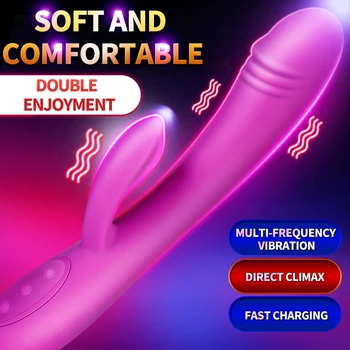 Triušis Dildo Vibratorius Moterims Makšties Klitorio G spot Stimuliatorius Vibratorius, Sekso žaisliukai Suaugusiems Moterų Masturbator Erotiniai Žaislai