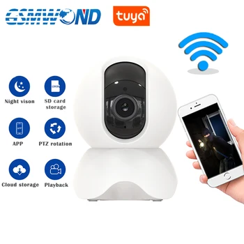Tuya WiFi Kamera 1080P HD Kambarinė Namų Apsaugos Stebėjimo Tinklo Kamera Judesio Sekimo Paramos Naktį Funkcija 