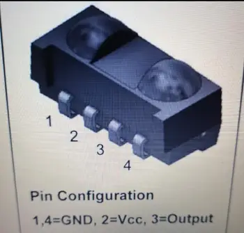 Ultra-plonas LCD Keturių pin SMD Infraraudonųjų spindulių Nuotolinio Valdymo Imtuvas