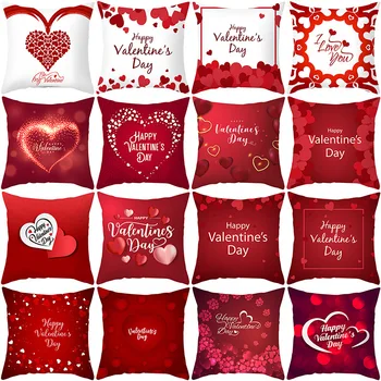 Valentino Dieną, Raudona Raidė Meilės Serijos Poliesteris Namų Puošybai Pagalvę Padengti Kambarį Apdaila Pagalvė