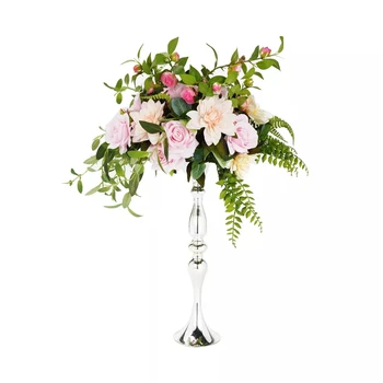 Vestuvių Dekoras 50 Cm Aukščio Grįžtamasis Trimitas Gėlių kompozicijų stovėti metalo Vaza 404