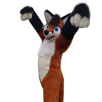 Vidutinio Ilgio Kailio Haskių Šunų Fox Talismanas Kostiumas Pėsčiomis Helovinas Kostiumas Šalis, Vaidmuo Žaisti Didelio Įvykio Reklamos Kostiumas