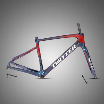 Į new700Coff-road lenktynių dviračio rėmą, dažytos su cool spalvos-keičiasi anglies pluošto barelį veleno specialaus disko