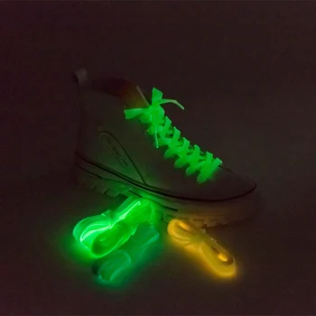 Šviečiantys batų raišteliai Atletikos Sporto Butas Drobės Batų Raišteliais Švyti Tamsoje Naktį Spalvų Fluorescencinės Batraištis Butas Batų raišteliai